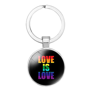 Love is Love Black Pride Keyring