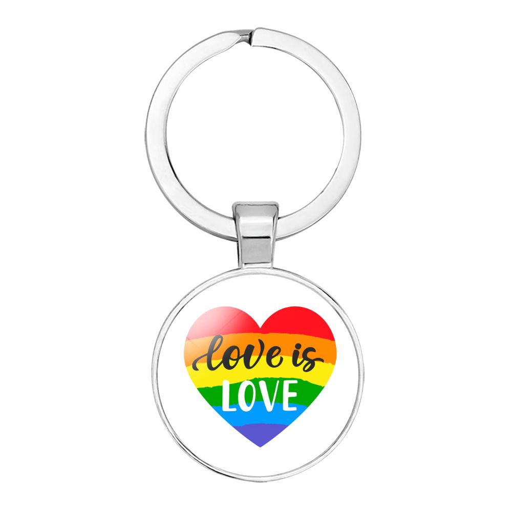 Love is Love Heart Keyring