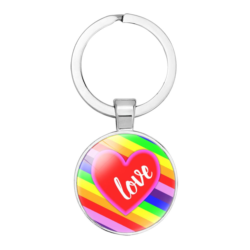 Pride Red Love Heart Keyring