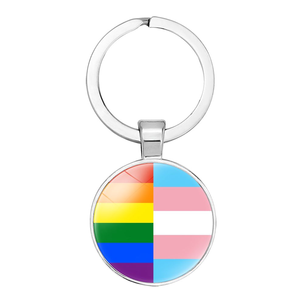 Transgender and Traditional Pride Keyring