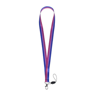 Bi Sexual colours lanyard with whistle