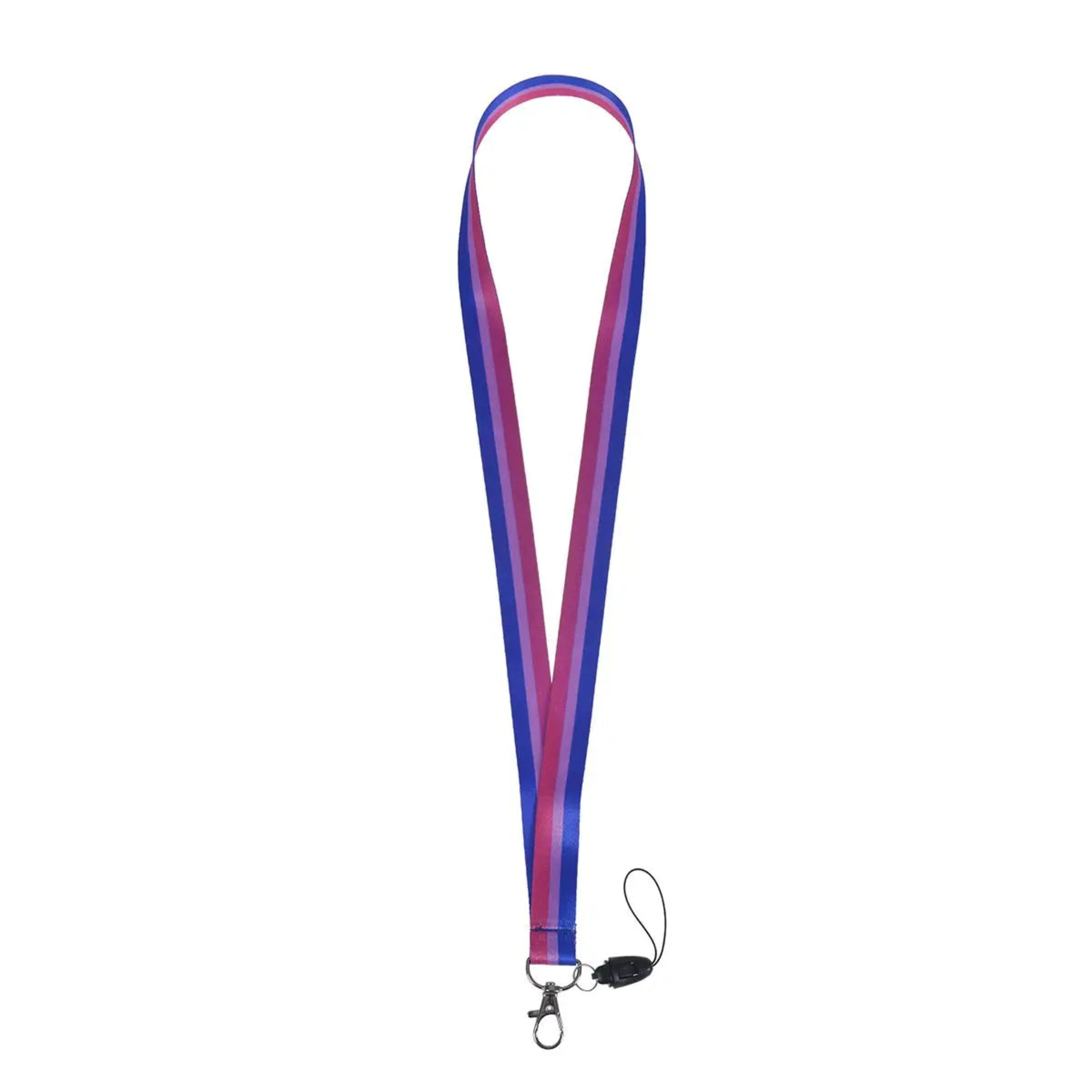 Bi Sexual colours lanyard with whistle
