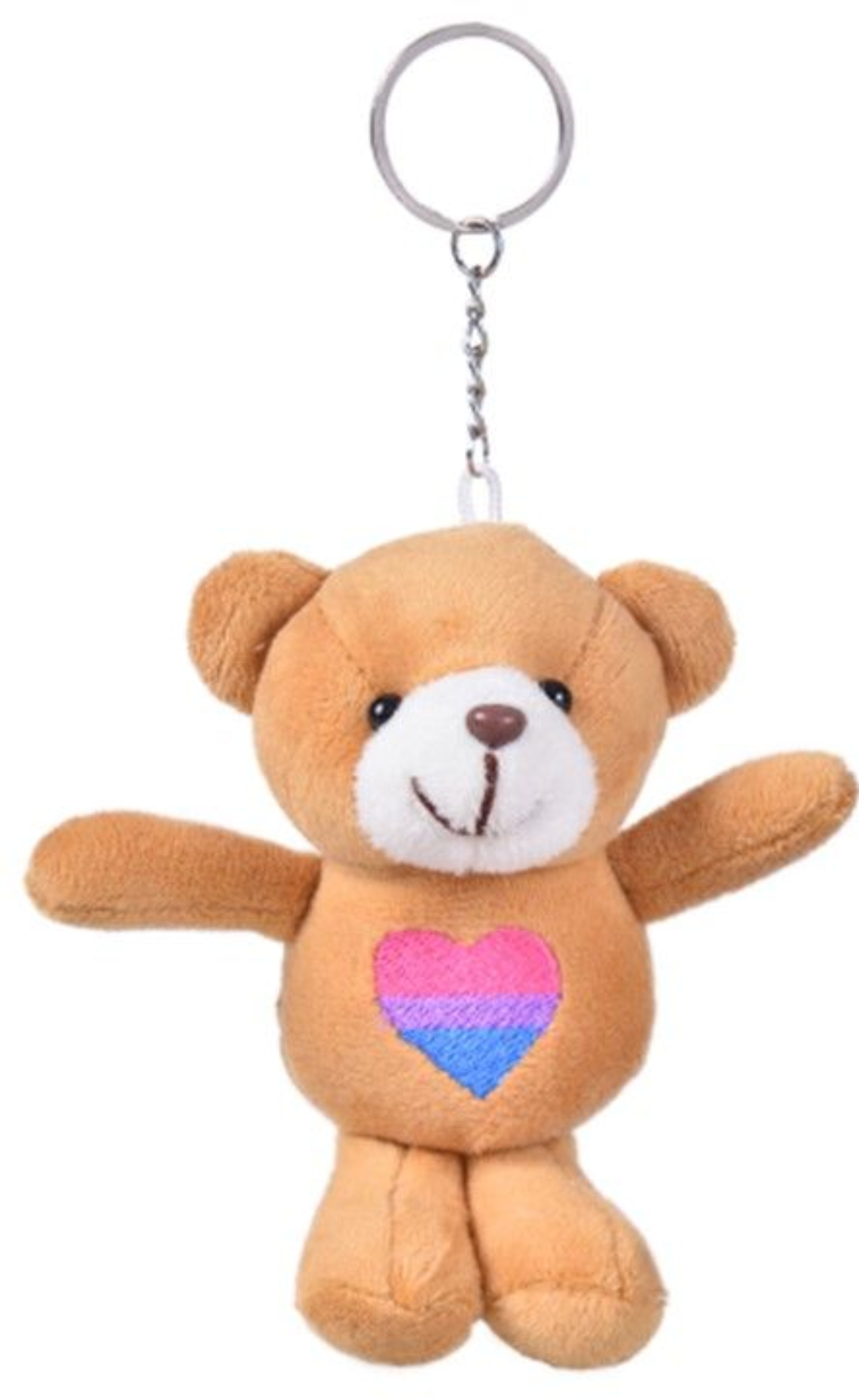 Bisexual Teddy Bear Keychain