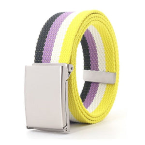 Non binary pride webbing belts