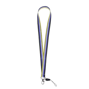Nonbinary colours lanyard with whistle