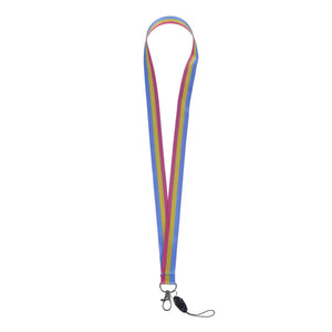 Pansexual colours lanyard with whistle