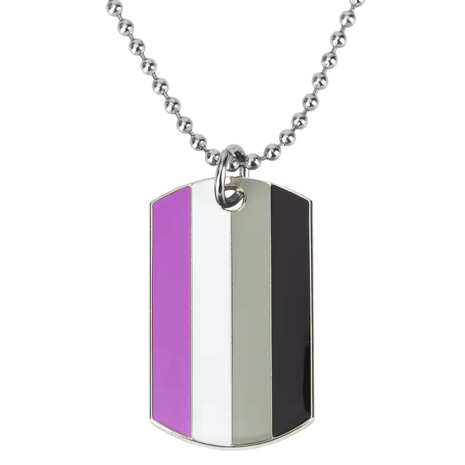 Non-Binary Pride Dog Tag Necklace